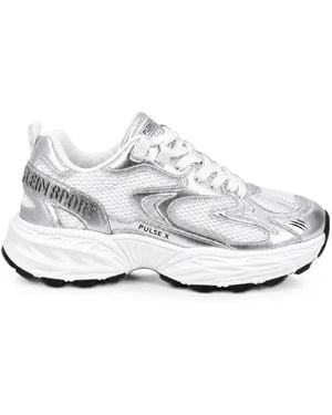 Philipp Plein Runner Pulse X Metallic Sneakers - White