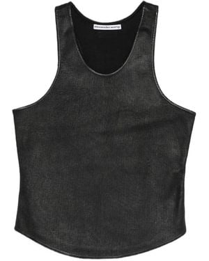 Alexander Wang Ribbed Tank Top - Black