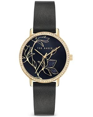 Ted Baker Reloj Keythlin de 36 mm con detalle floral - Negro