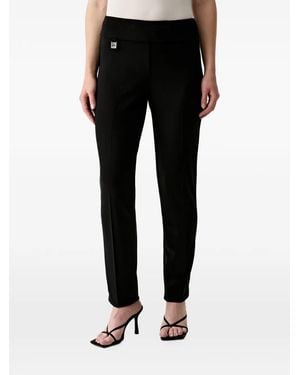 Joseph Ribkoff Pantalon À Plis Et Plaque Logo - Black