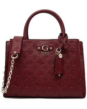 Guess モノグラム ハンドバッグ - パープル