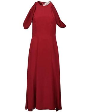 CRI.DA Silk Midi Dress - Red