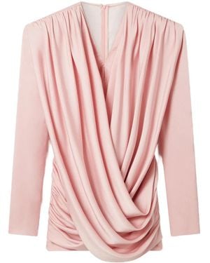 Stella McCartney Draped-Shoulder Mini Dress - Pink