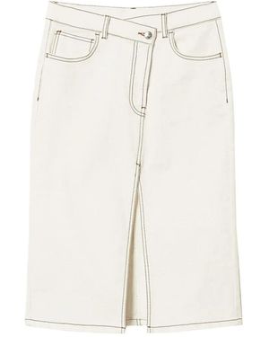Twinset Organic Cotton Bull Skirt - White