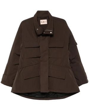 Plan C Military-Jacke Mit Klappentasche - Braun