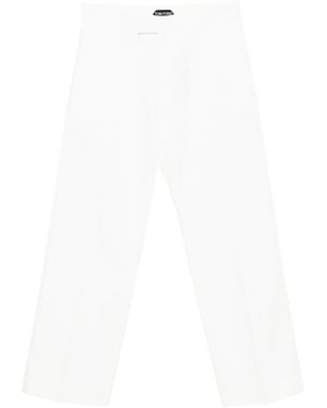 Tom Ford Cotton Wide-Leg Trousers - White