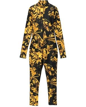 Versace Jeans Couture バロックプリント ジャンプスーツ - イエロー