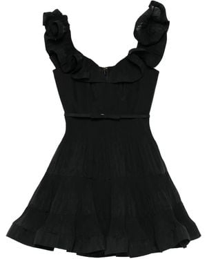 Zimmermann Pleated Frill Mini Dress - Black