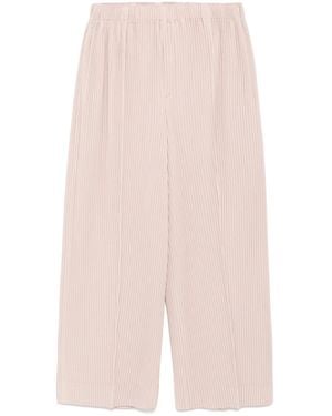 Homme Plissé Issey Miyake プリーツ クロップドパンツ - ピンク
