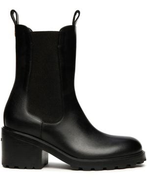 Bally Logo-Plaque Chelsea Boots - Black