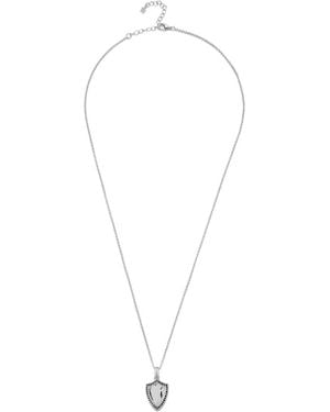 Mateo Diamond Shield Necklace - White