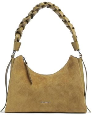 Coccinelle Braided-Handle Shoulder Bag - Natural