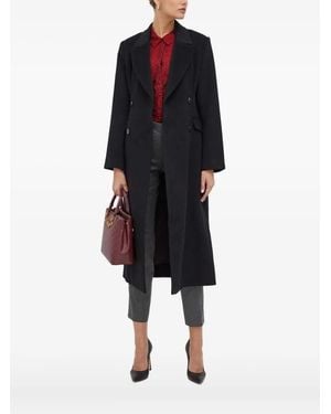 Notes Du Nord Doppelreihiger Mantel - Schwarz