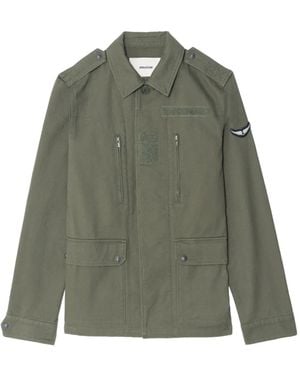 Zadig & Voltaire Kido Skull-Embroidered Jacket - Green