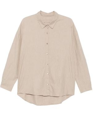 Private 0204 Drop-Shoulder Curved-Hem Shirt - Natural