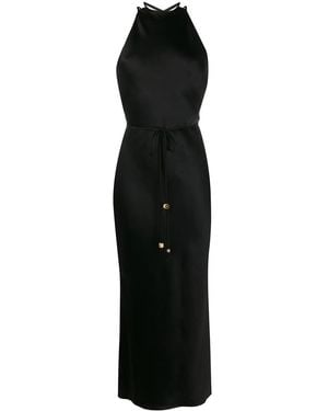 Nanushka Narita Laced Back Slip Dress - Black
