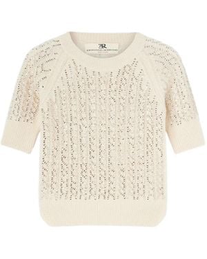 Ermanno Scervino Embellished knitted sweater - Blanco