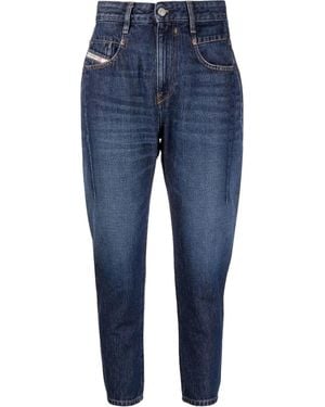DIESEL Fayza Cropped Boyfriend Jeans - Blue