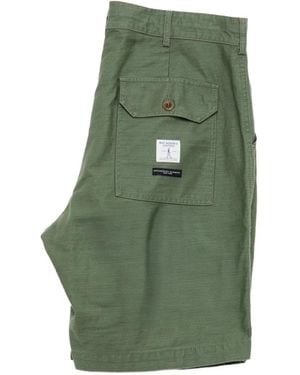 Engineered Garments Patch-Pocket Cotton Shorts - Green