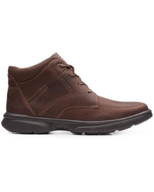 Clarks Bradley Mid Leather Boots - Brown
