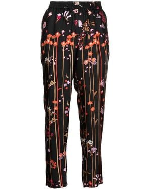 RED Valentino Star-Print Silk Pants - Black