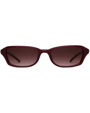 Chimi Iris Retangle-Frame Sunglasses - Brown