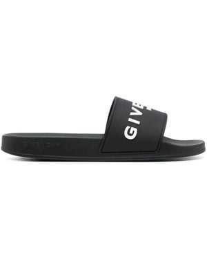 Givenchy Pantoletten Mit Logo-Prägung - Schwarz