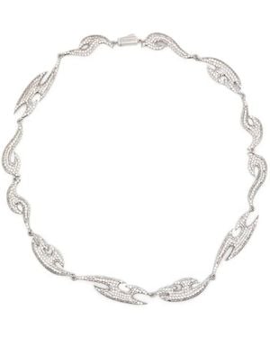DARKAI Crystal-Embellished Flame Necklace - White