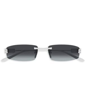 Balenciaga Rectangle-Frame Sunglasses - White