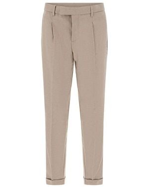 Cruna Tortona Pleated Pants - Natural