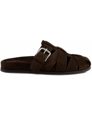 Corina Buckle-Fastening Sandals - Brown