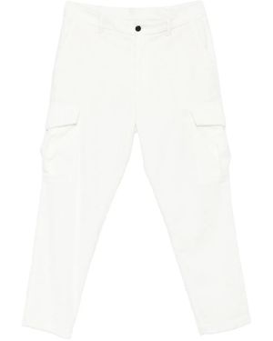 Eleventy Corduroy Cargo Trousers - White