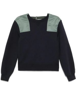 Sacai Sweatshirt Mit Einsatz - Blau