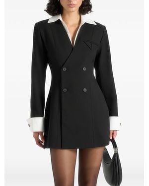 Manière De Voir Winifred Shirt Detail Tailored Blazer Mini Dress - Black