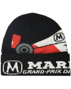 Market Intarsia-Logo Beanie - Black