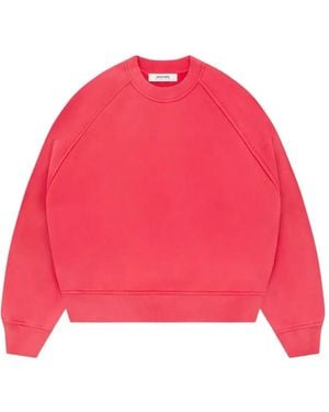 About Blank Raglan-Sleeve Oversized Jumper - Red