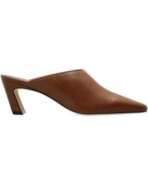 Stuart Weitzman Stassi Pointed-Toe Mules - Brown