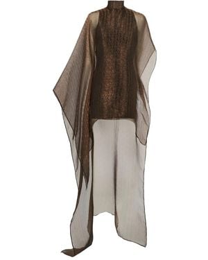 ‎Taller Marmo Dallas Mini-Kaftan Mit Stehkragen - Braun