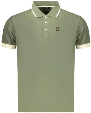 Refrigiwear Logo-Patch Tipped Polo Shirt - Green
