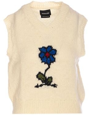 Howlin' V-Neck Embroidered Vest - Natural