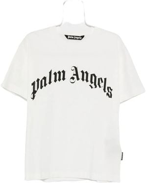 Palm Angels Logo-Print T-Shirt - White