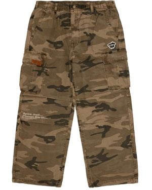 Aape By A Bathing Ape Broek Met Camouflageprint - Groen
