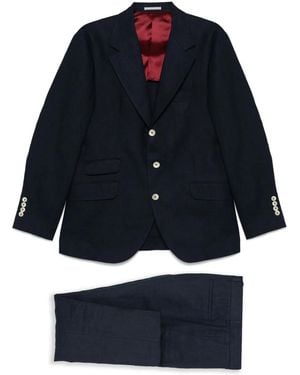 Brunello Cucinelli Single-Breasted Suit - Blue