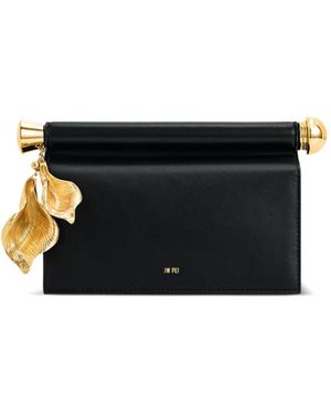 JW PEI Holly Leaf-Charm Clutch Bag - Black