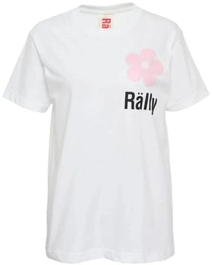 Rally Movement Flower And Logo-Print T-Shirt - White