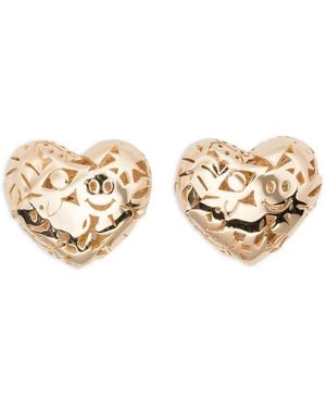 Sydney Evan 14K Heart Earrings - Metallic