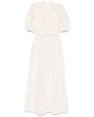 MOOS STUDIO Puff Majesty Maxi Dress - White