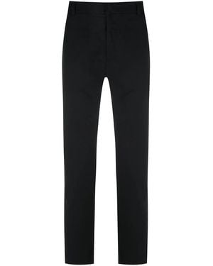 Handred Buttoned Slim Pants - Black