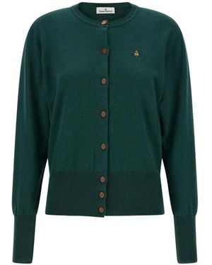 Vivienne Westwood Bea Orb-Embroidered Cardigan - Green
