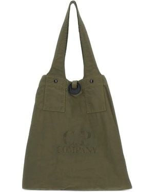 C.P. Company Logo-Detail Tote Bag - Green